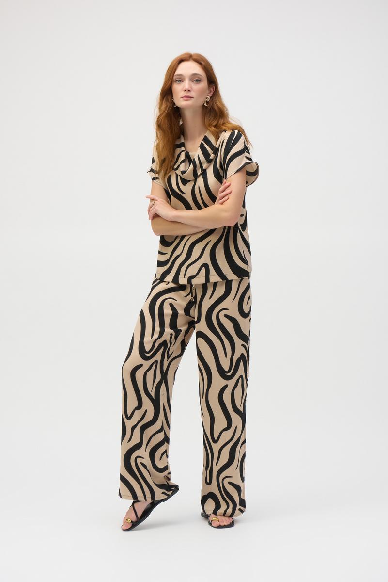 Joseph Ribkoff Woven Abstract Print Top main image 1
