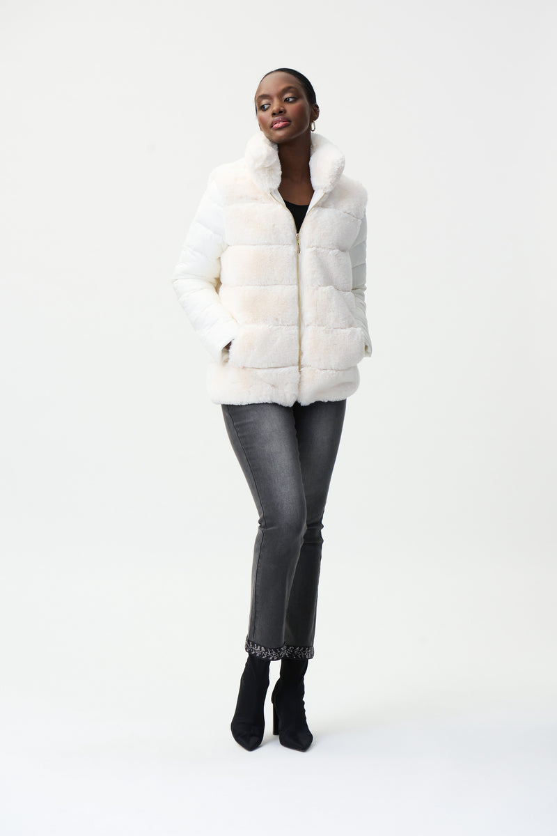 Jigsaw faux fur box on sale coat