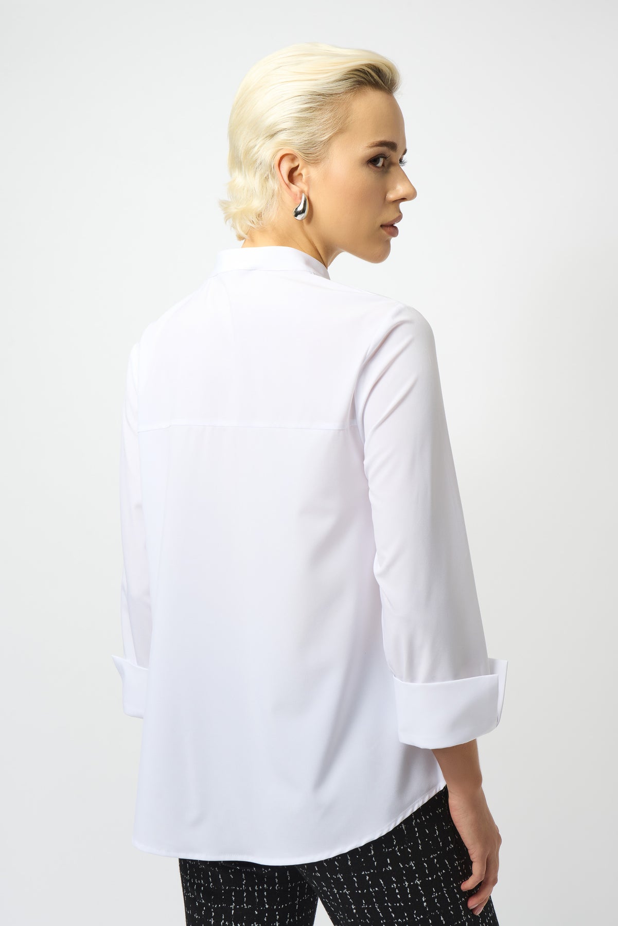 Joseph Ribkoff Top - Ruffle Blouse - White – Cloth