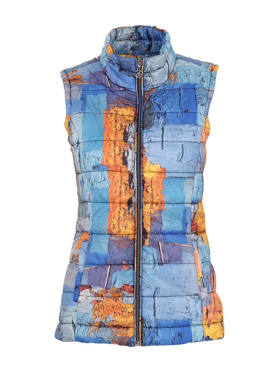Dolcezza Vest - Colourful Art - Blue /Orange 73823 – Cloth