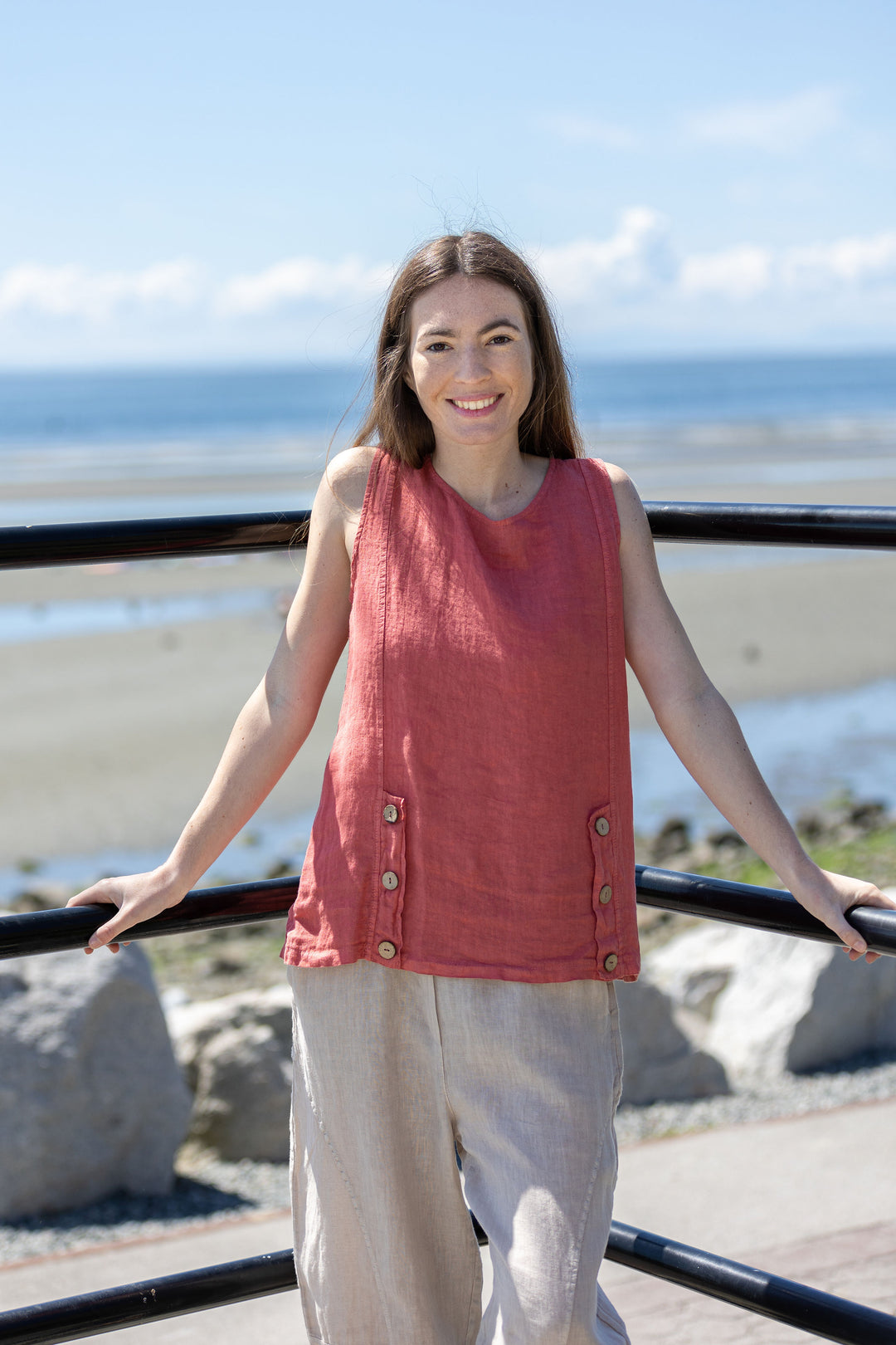 Linen tank top discount