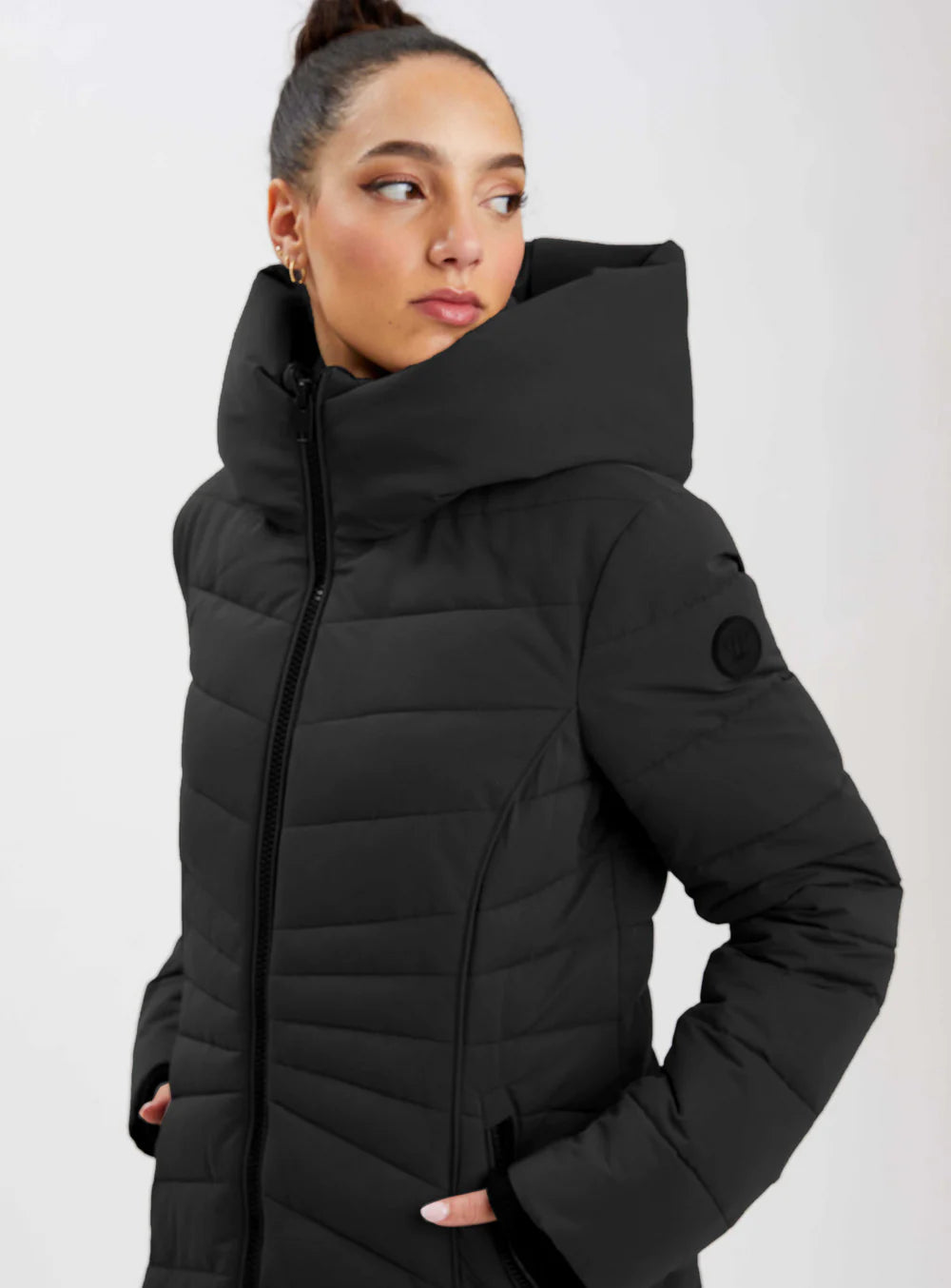 Point Zero Coat Arnette Long Black 8168530 SMALL Cloth