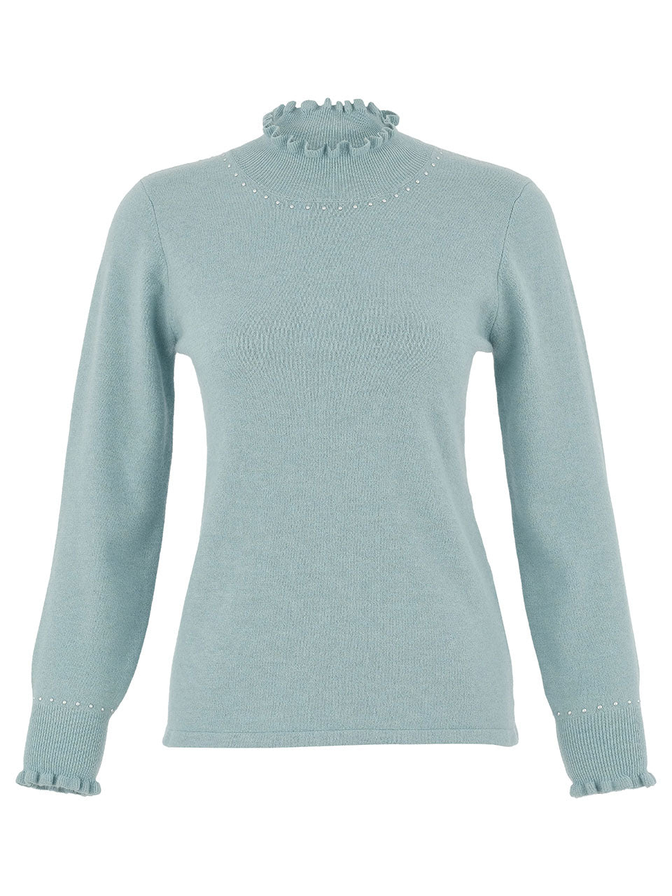 Dolcezza Top - T-Neck Sweater - Seafoam – Cloth