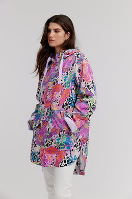 Nikki Jones Raincoat Packable Electric Floral