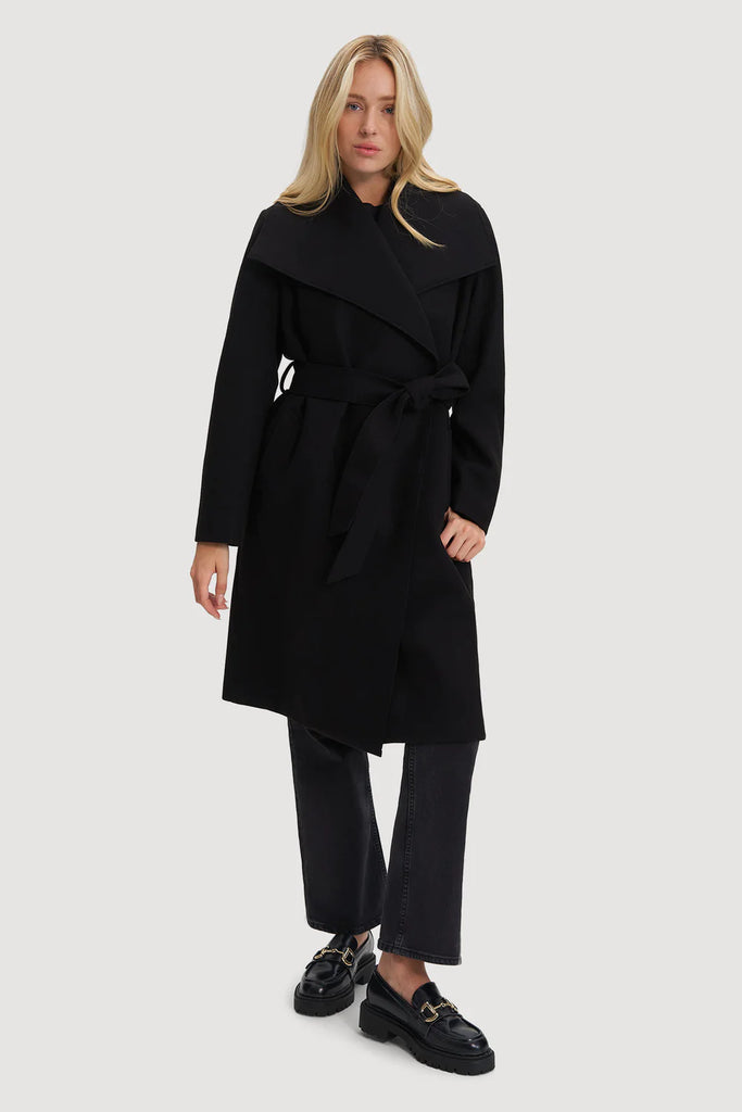 Noize Coat Lena Wrap Black Cloth