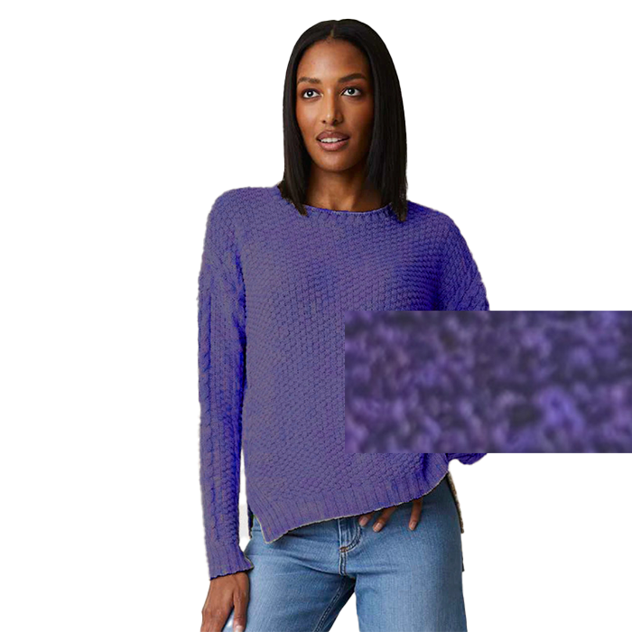 Purple crew neck sweater best sale