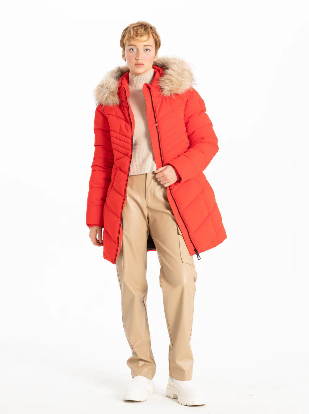 Point Zero Coat Arnetta Puffer Red – Cloth