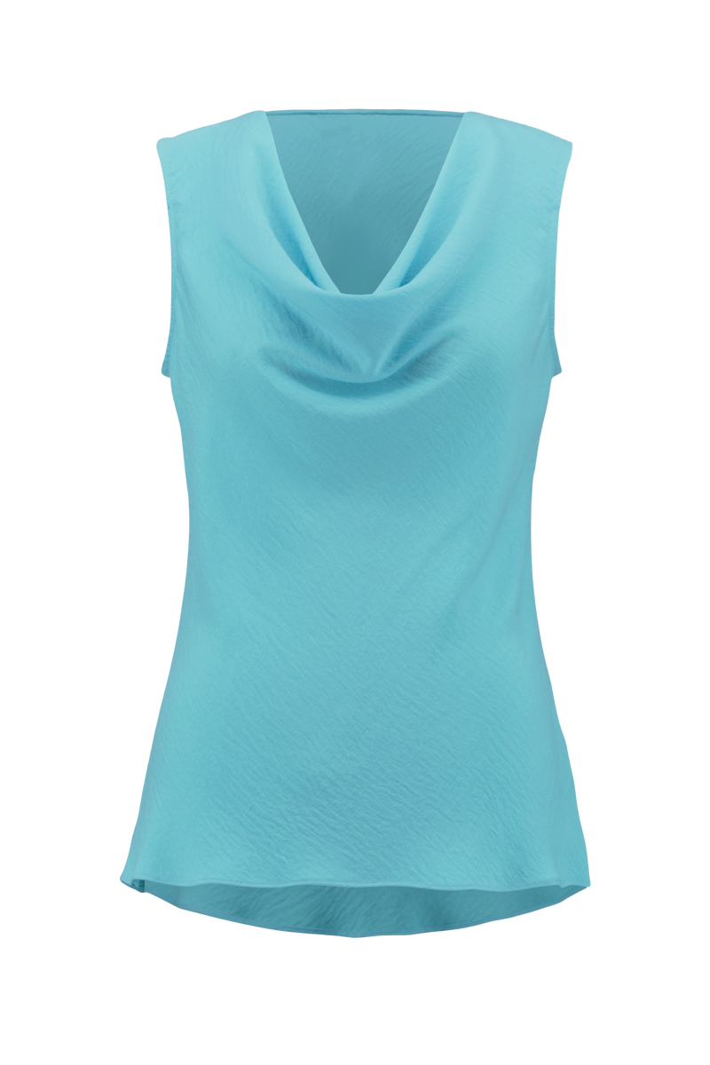 Joseph Ribkoff Top - Draped Cowl - Aqua – Cloth