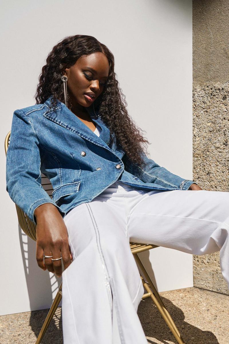 Joseph Ribkoff Jacket - Denim Blazer - Blue – Cloth