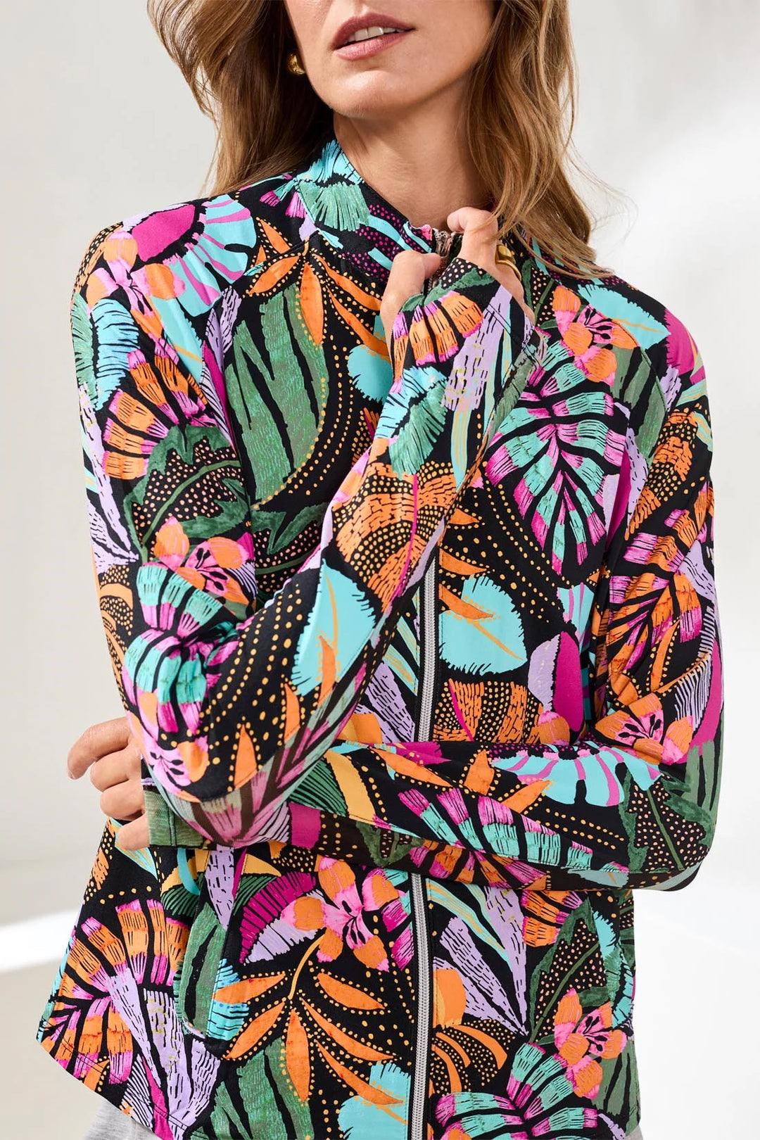 ジャケット・アウター tribal Tribal Jacket - Active Zip - Tropical – Cloth